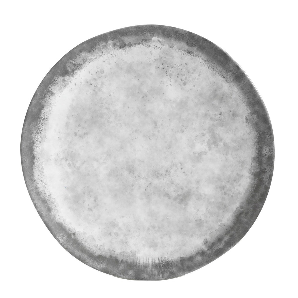 Service de table rond en mélamine Gibson Home Granite, service pour quatre personnes (16 pièces), marbre