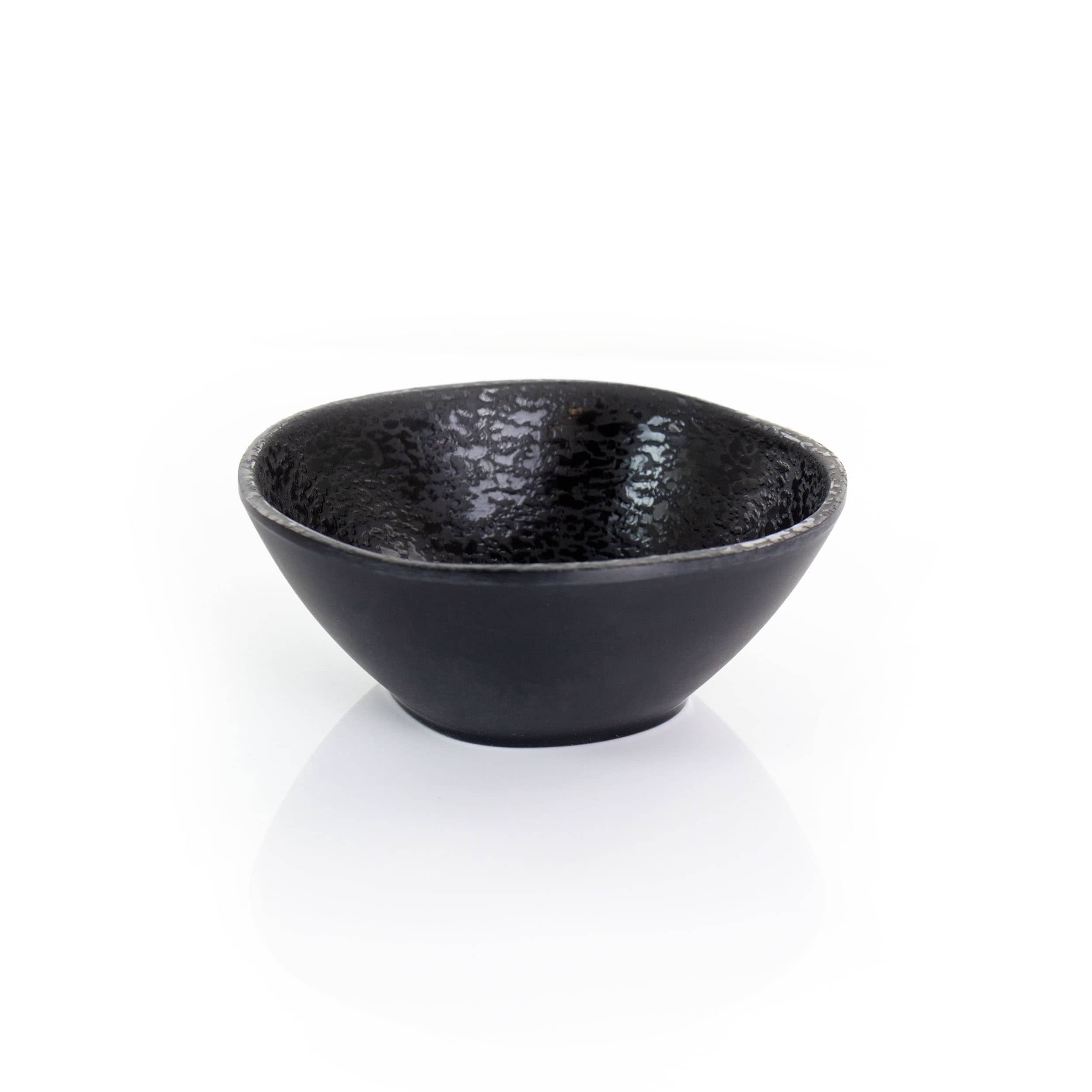 Service de table rond en mélamine Gibson Home Yoko, 12 pièces, noir