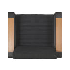 Fauteuils club d'extérieur Giovanna en aluminium avec finitions en imitation bois (lot de 2) par Christopher Knight Home