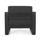 Fauteuils club d'extérieur Giovanna en aluminium avec finitions en imitation bois (lot de 2) par Christopher Knight Home