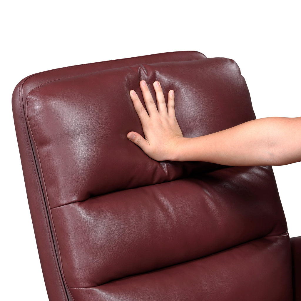 Fauteuil inclinable pivotant avec revêtement en similicuir respirant, mobilier de salon de luxe, fauteuil de cinéma