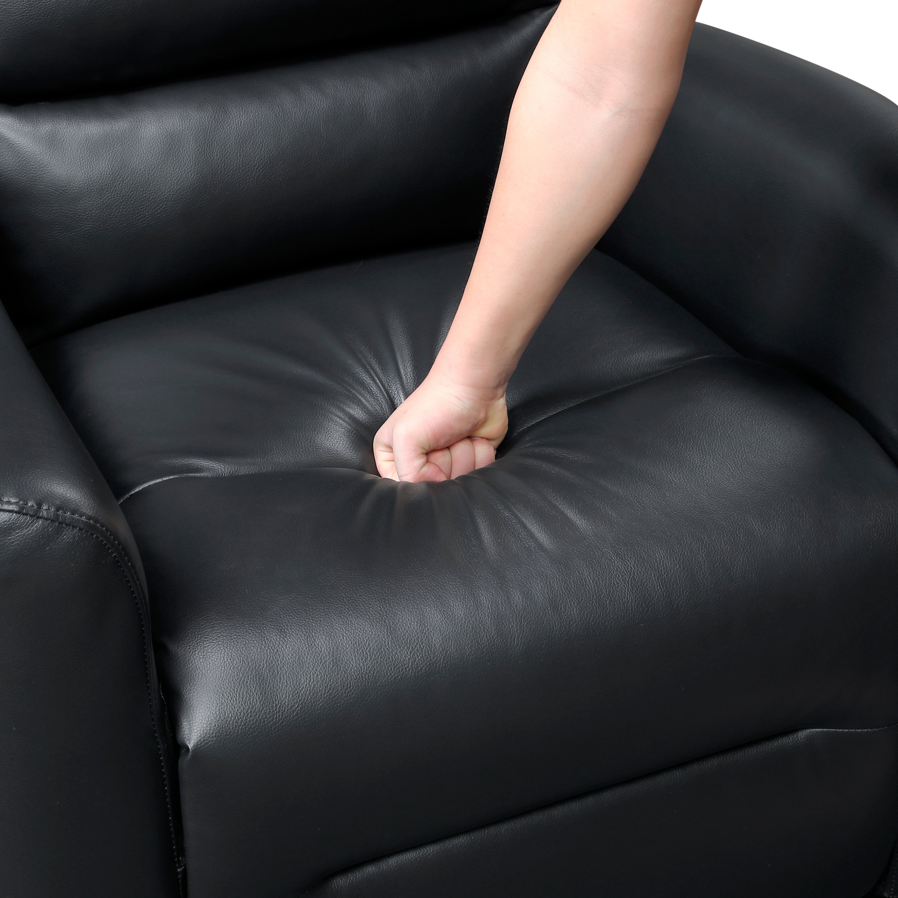 Fauteuil inclinable pivotant avec revêtement en similicuir respirant, mobilier de salon de luxe, fauteuil de cinéma