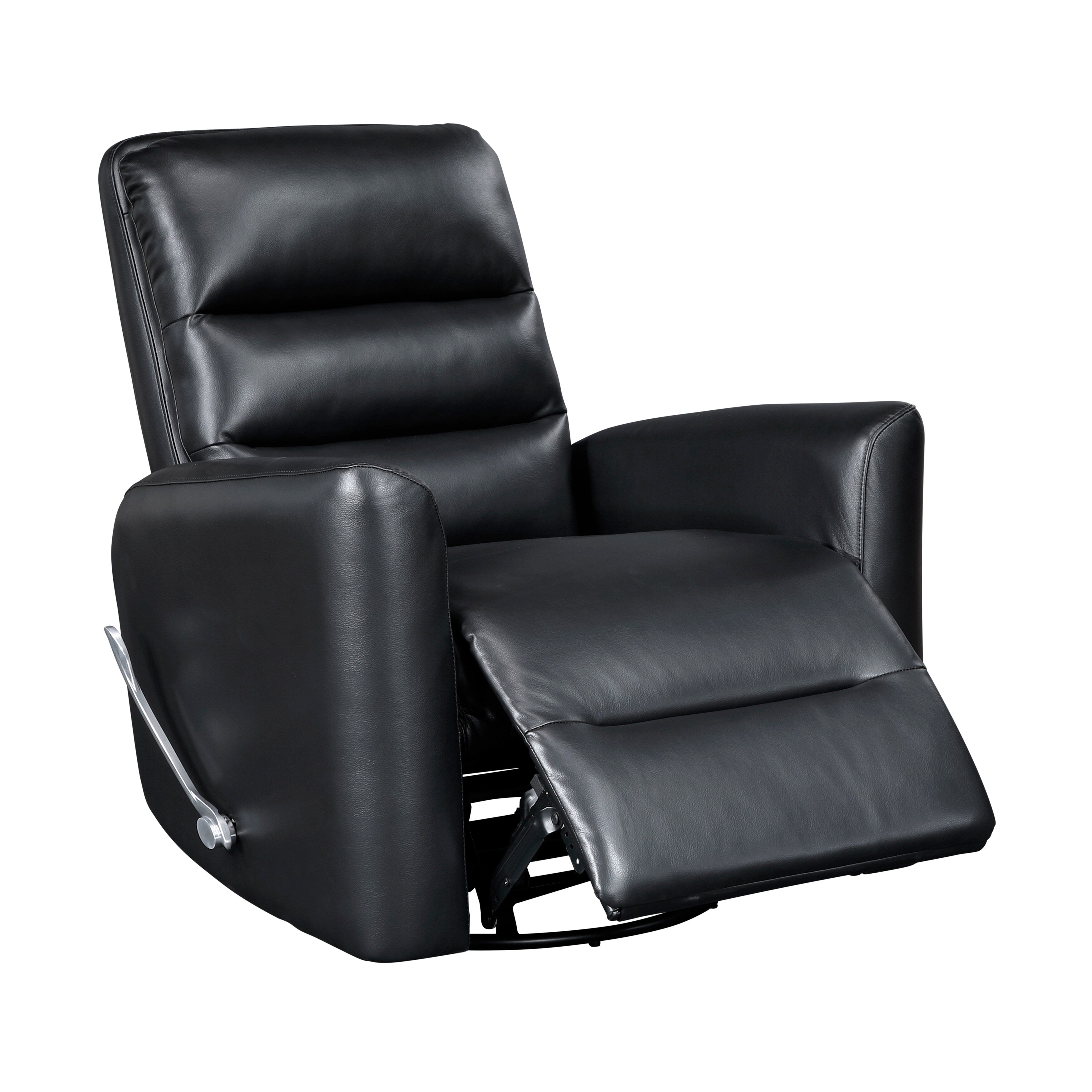 Fauteuil inclinable pivotant avec revêtement en similicuir respirant, mobilier de salon de luxe, fauteuil de cinéma