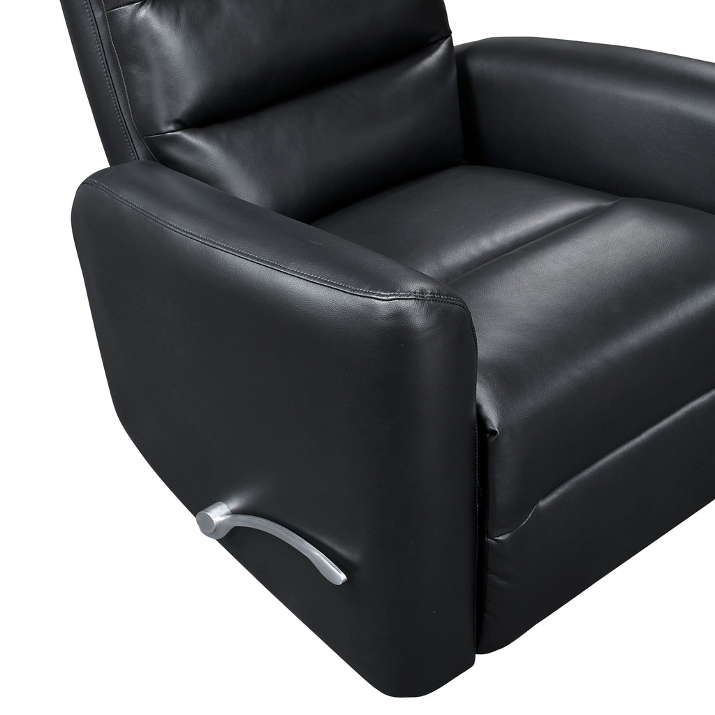 Fauteuil inclinable pivotant avec revêtement en similicuir respirant, mobilier de salon de luxe, fauteuil de cinéma