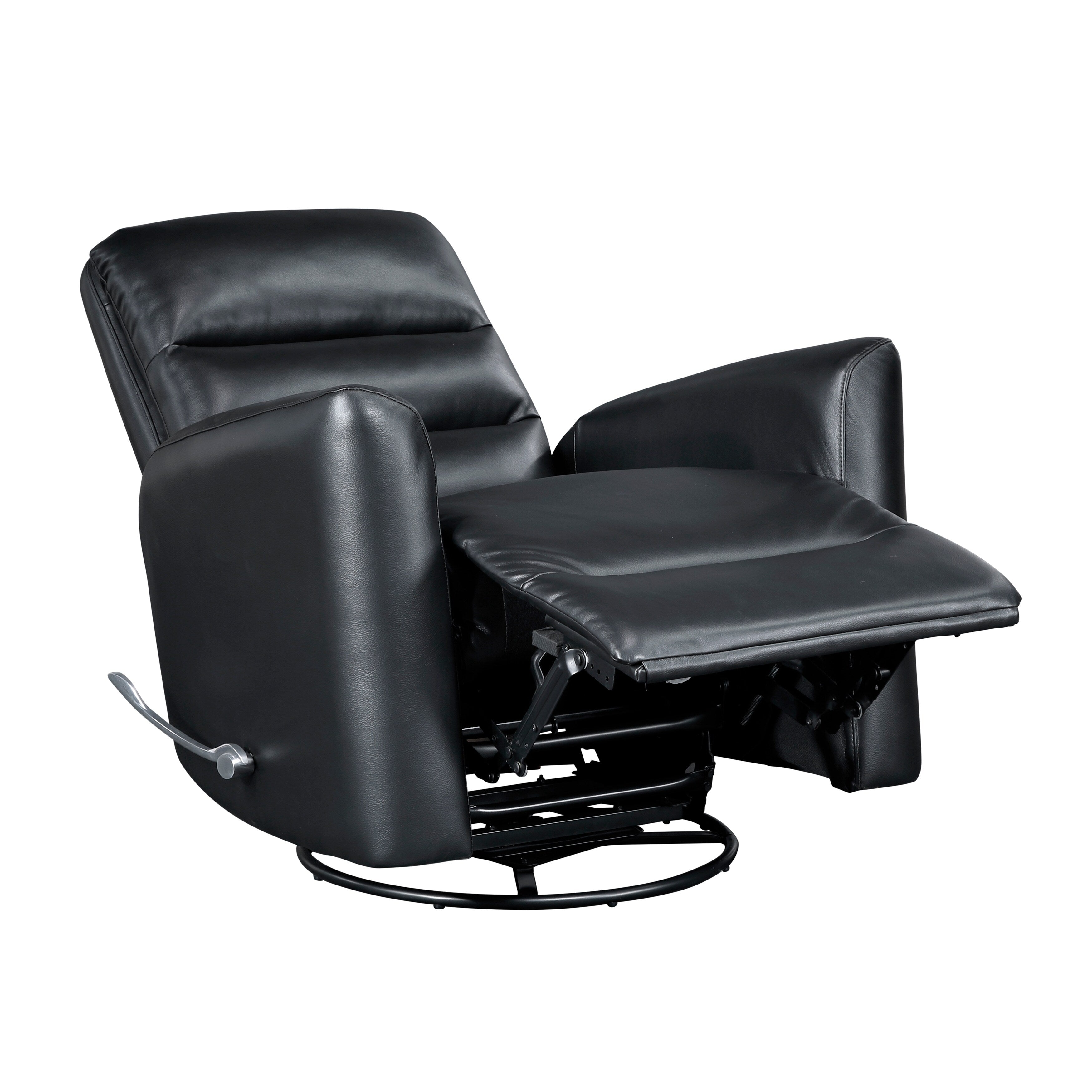 Fauteuil inclinable pivotant avec revêtement en similicuir respirant, mobilier de salon de luxe, fauteuil de cinéma