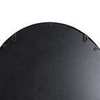 Miroir mural moderne rond/arqué en métal noir Glitzhome, décoration d'intérieur