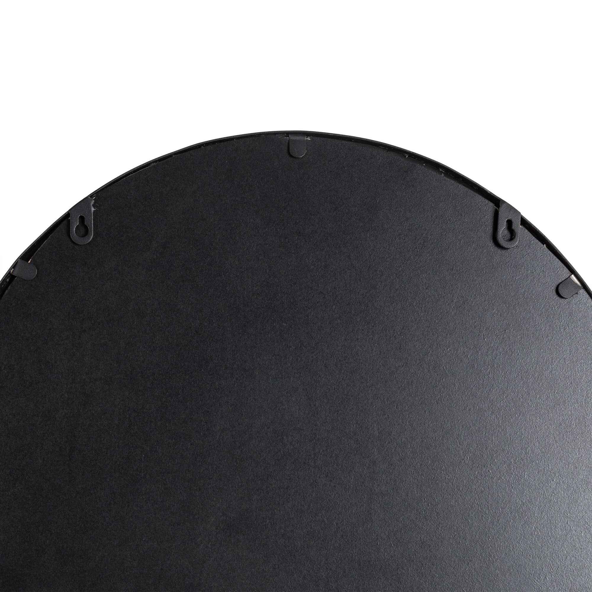 Miroir mural moderne rond/arqué en métal noir Glitzhome, décoration d'intérieur