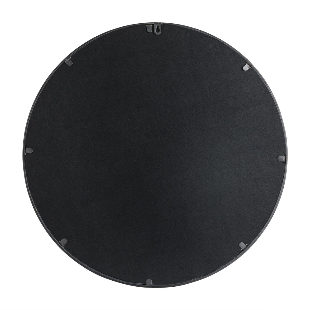 Miroir mural moderne rond/arqué en métal noir Glitzhome, décoration d'intérieur