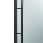Miroir mural moderne rond/arqué en métal noir Glitzhome, décoration d'intérieur