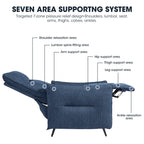 Fauteuil inclinable en tissu Glitzhome 41H avec dossier segmenté ergonomique
