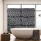 Paravent de confidentialité à 3 panneaux galvanisé à motifs floraux de 1,8 m de Glitzhome
