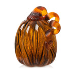 Décoration de table de Thanksgiving en verre soufflé à la main à rayures multiples Glitzhome Fall Harvest