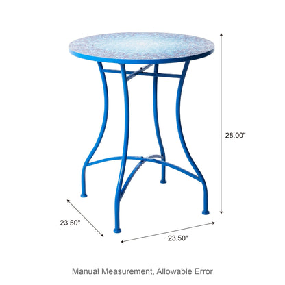 Ensemble de bistrot pliant d'extérieur en métal Glitzhome 3 pièces, table et chaises de patio