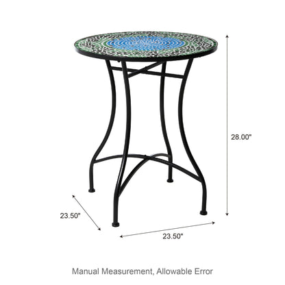 Ensemble de bistrot pliant d'extérieur en métal Glitzhome 3 pièces, table et chaises de patio