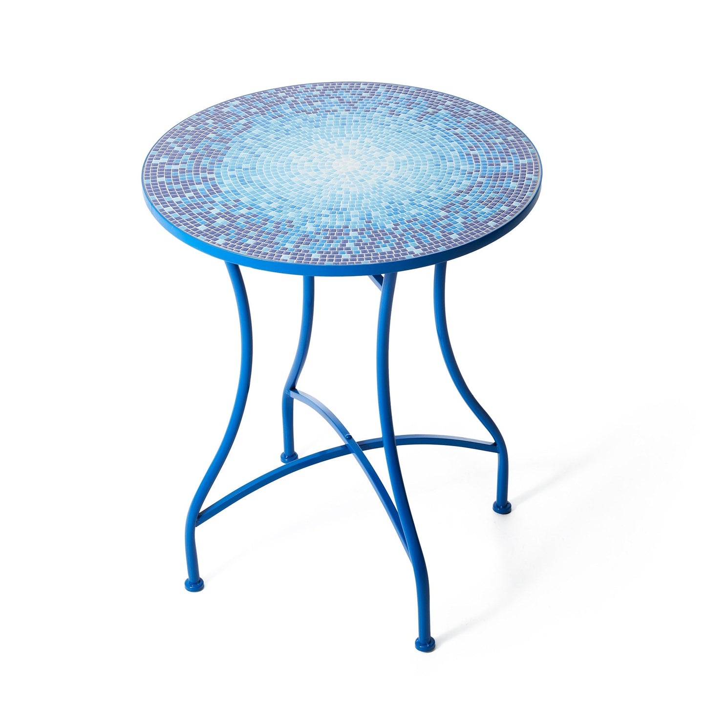 Ensemble de bistrot pliant d'extérieur en métal Glitzhome 3 pièces, table et chaises de patio
