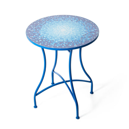 Ensemble de bistrot pliant d'extérieur en métal Glitzhome 3 pièces, table et chaises de patio
