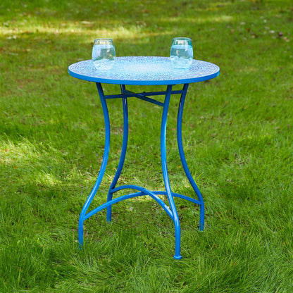 Ensemble de bistrot pliant d'extérieur en métal Glitzhome 3 pièces, table et chaises de patio
