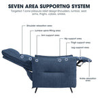 Ensemble de 2 fauteuils inclinables en tissu Glitzhome 41H avec dossier segmenté ergonomique
