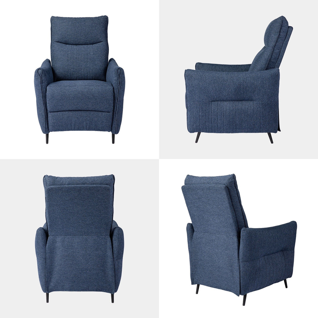 Ensemble de 2 fauteuils inclinables en tissu Glitzhome 41H avec dossier segmenté ergonomique