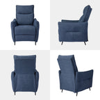 Ensemble de 2 fauteuils inclinables en tissu Glitzhome 41H avec dossier segmenté ergonomique