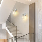 Lot de 2 appliques murales dorées, luminaire de salle de bain avec abat-jour cylindrique, chrome/nickel brossé/bronze huilé