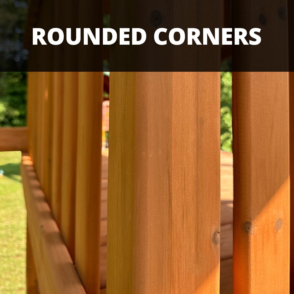 Portique en bois avec barres de singe Gorilla Playsets Empire - Ambre
