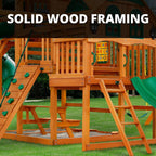 Portique en bois avec barres de singe Gorilla Playsets Empire - Ambre