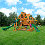 Portique en bois avec barres de singe Gorilla Playsets Empire - Ambre
