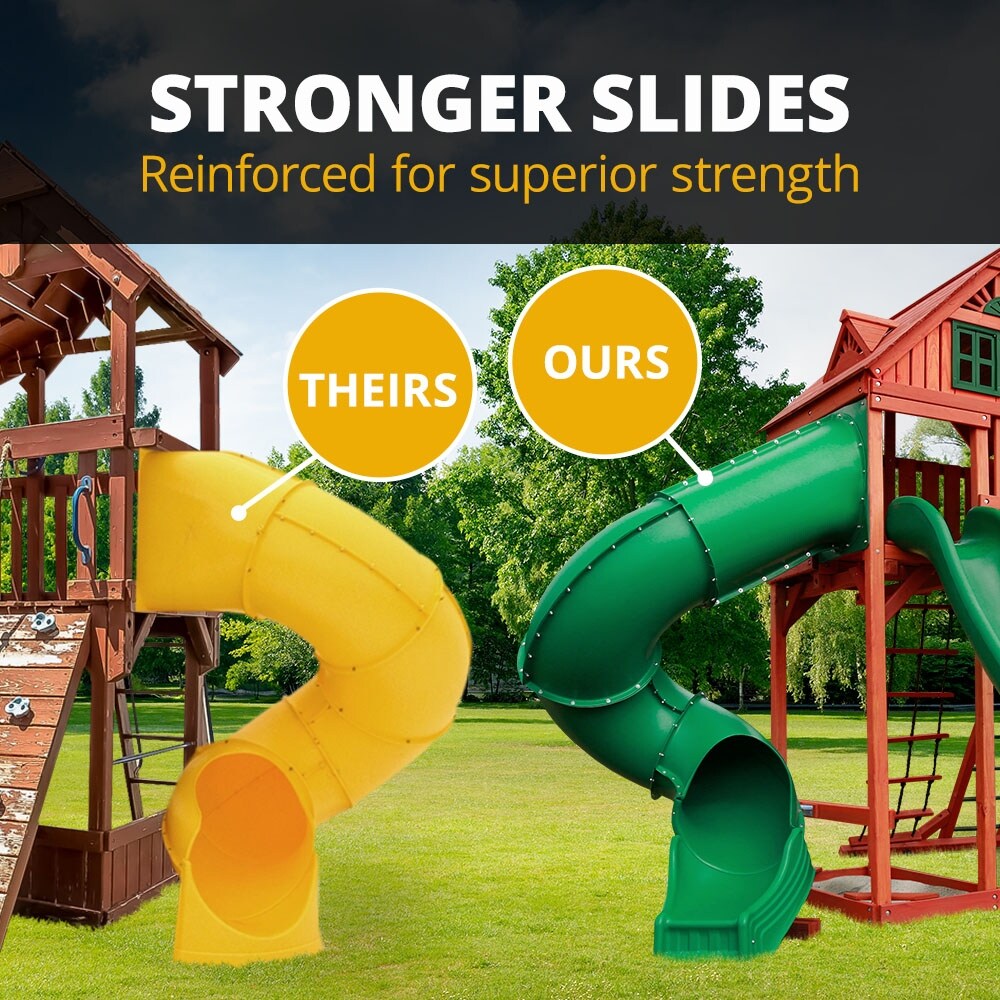 Portique en bois avec barres de singe Gorilla Playsets Empire - Ambre