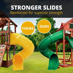 Portique en bois avec barres de singe Gorilla Playsets Empire - Ambre