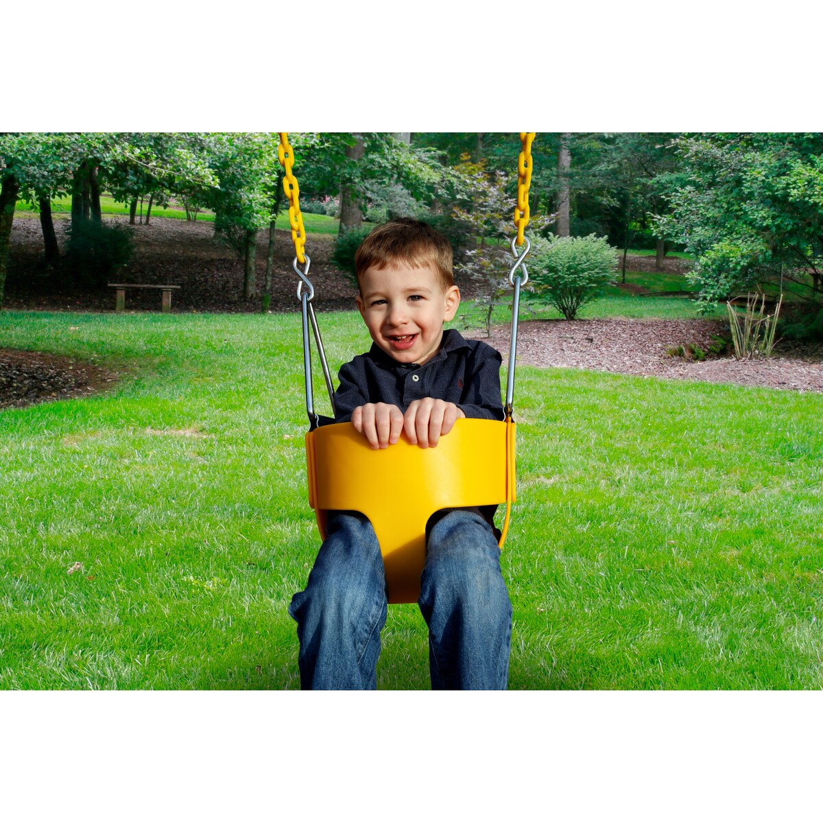 Balançoire pour tout-petits Gorilla Playsets avec seau complet et chaînes revêtues