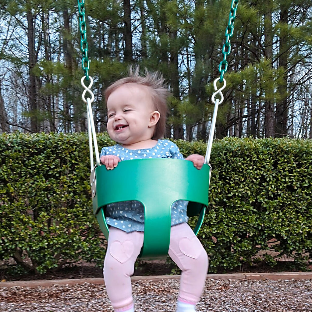 Balançoire pour tout-petits Gorilla Playsets avec seau complet et chaînes revêtues