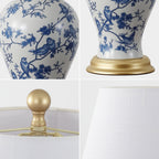 Lampe de table LED Grace 24 Floral, multicolore/laiton par JONATHAN Y