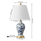 Lampe de table LED Grace 24 Floral, multicolore/laiton par JONATHAN Y