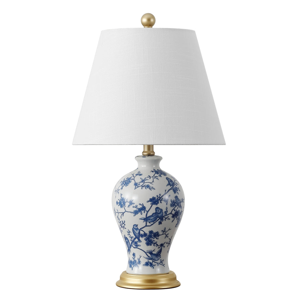 Lampe de table LED Grace 24 Floral, multicolore/laiton par JONATHAN Y