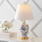 Lampe de table LED Grace 24 Floral, multicolore/laiton par JONATHAN Y