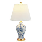 Lampe de table LED Grace 24 Floral, multicolore/laiton par JONATHAN Y