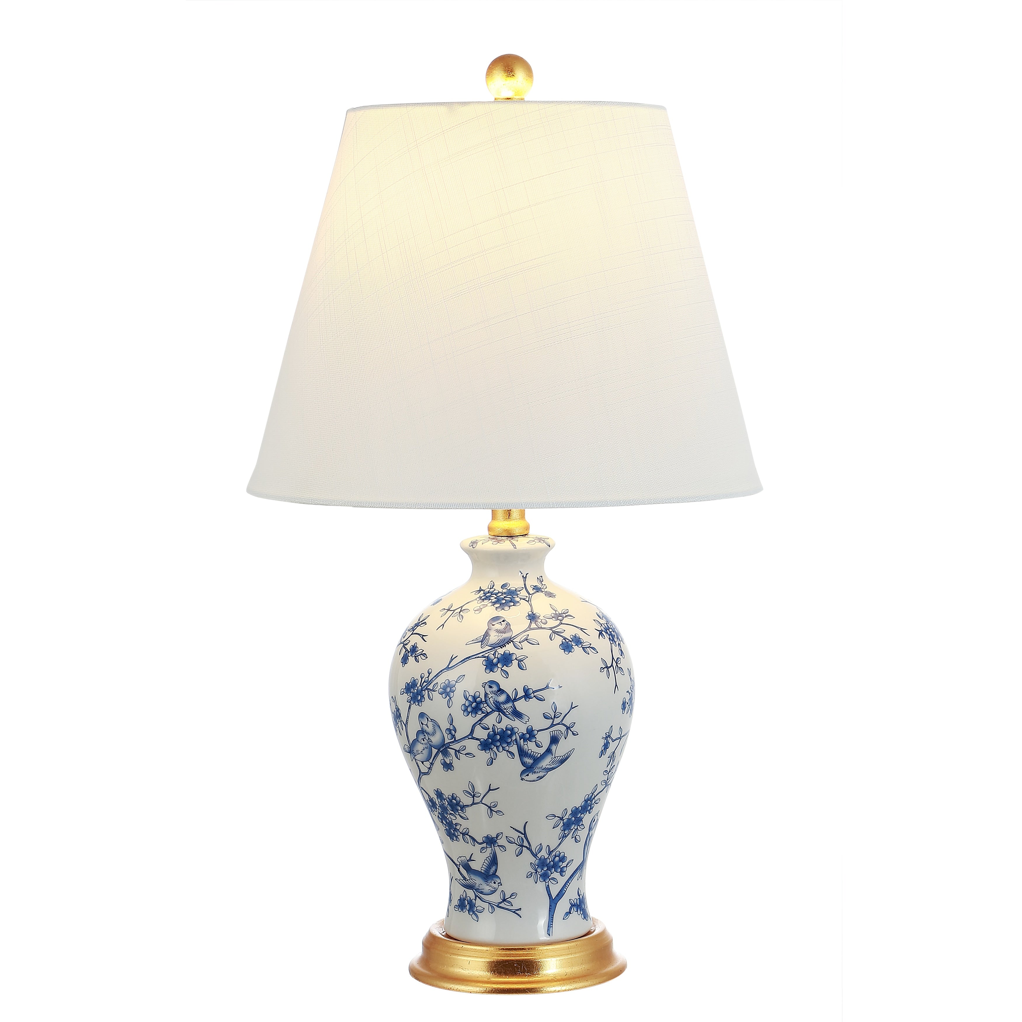 Lampe de table LED Grace 24 Floral, multicolore/laiton par JONATHAN Y