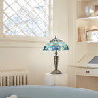 Lampe Tiffany Gracewood Hollow Asdreni 20 pouces en verre teinté - 14 L x 14 l x 20,25 H