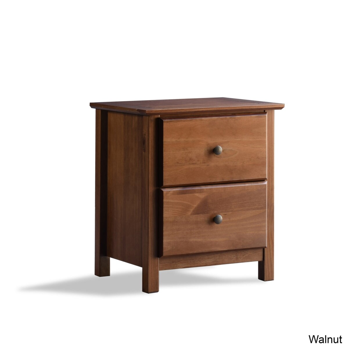 Table de chevet en bois massif à 2 tiroirs de style Shaker avec meubles en bois de grain