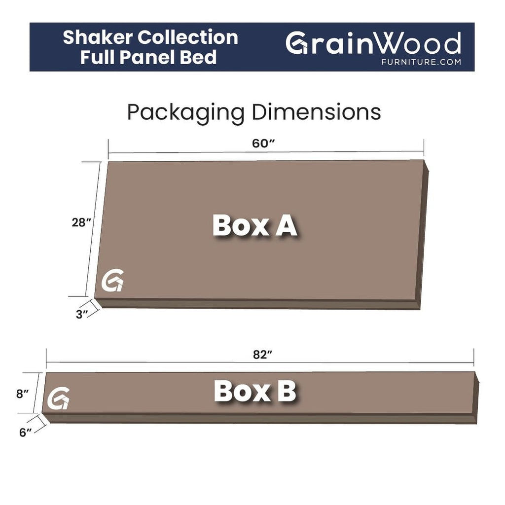 Lit plateforme en bois massif de style shaker avec meubles en bois de grain