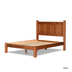 Lit plateforme en bois massif de style shaker avec meubles en bois de grain