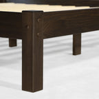 Lit plateforme en bois massif de style shaker avec meubles en bois de grain