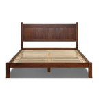 Lit plateforme en bois massif de style shaker avec meubles en bois de grain