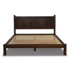Lit plateforme en bois massif de style shaker avec meubles en bois de grain