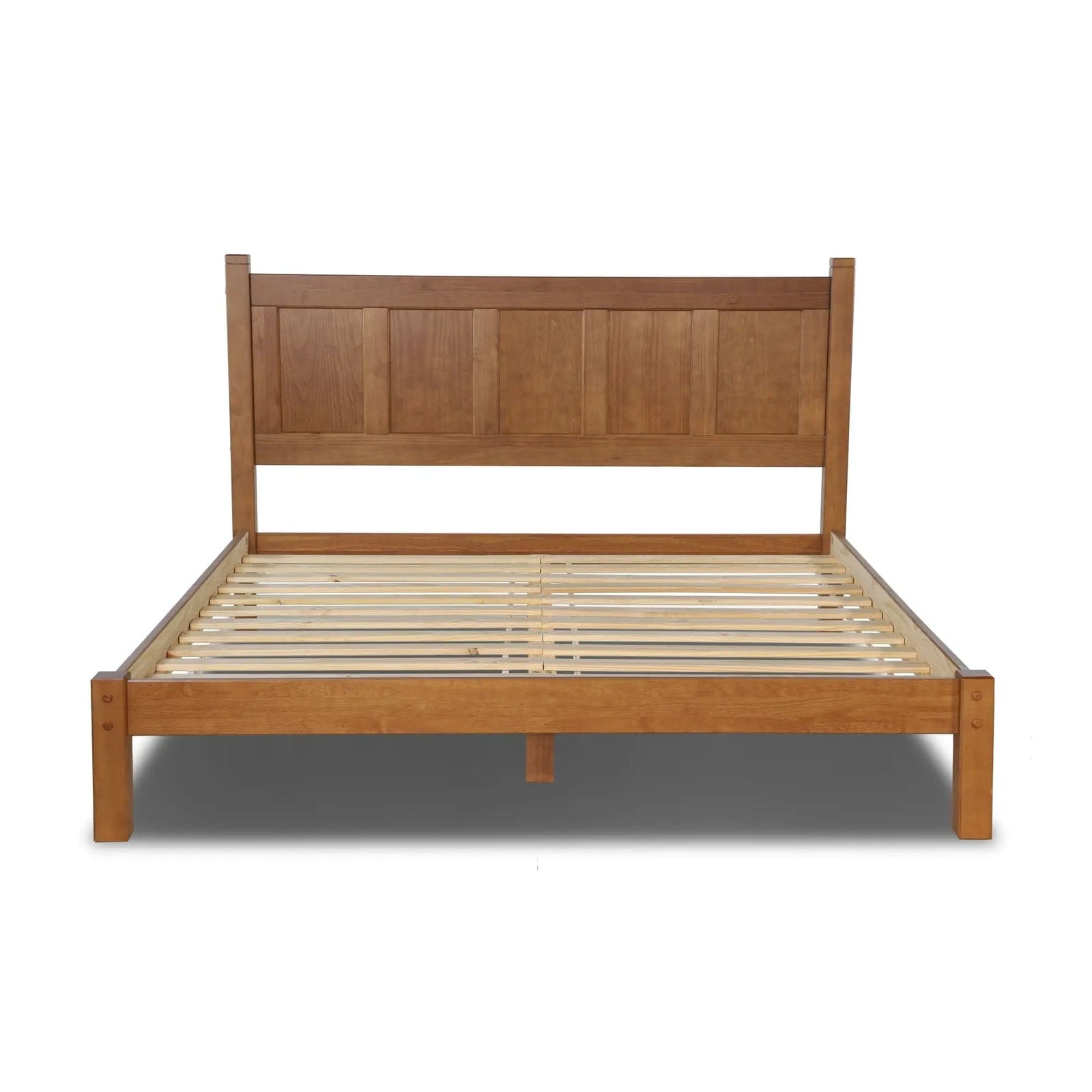 Lit plateforme en bois massif de style shaker avec meubles en bois de grain