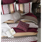 Parure de lit Nanshing Avalon Trellis 8 pièces à imprimé marocain