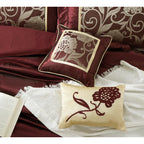 Ensemble de couette 9 pièces en jacquard floral Nanshing Brie