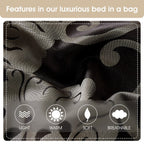 Ensemble de couette 9 pièces en jacquard floral Nanshing Brie