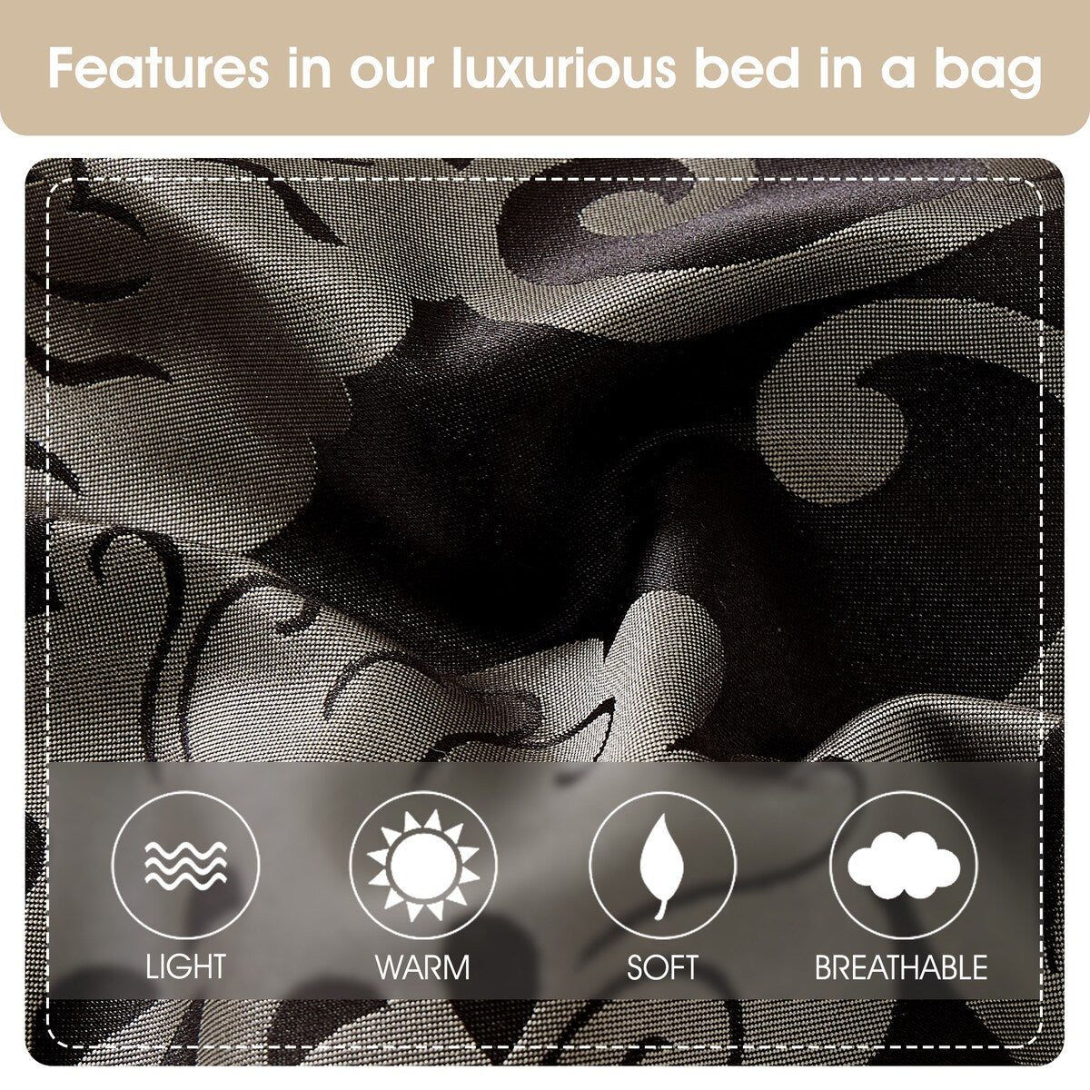 Ensemble de couette 9 pièces en jacquard floral Nanshing Brie